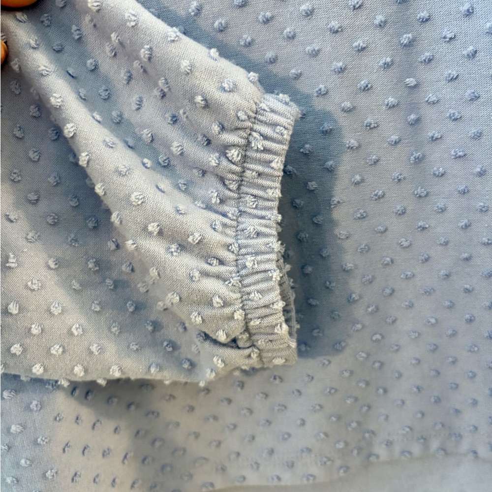 J. Crew Women's Light Blue Textured Blouse - Picture 4 of 4